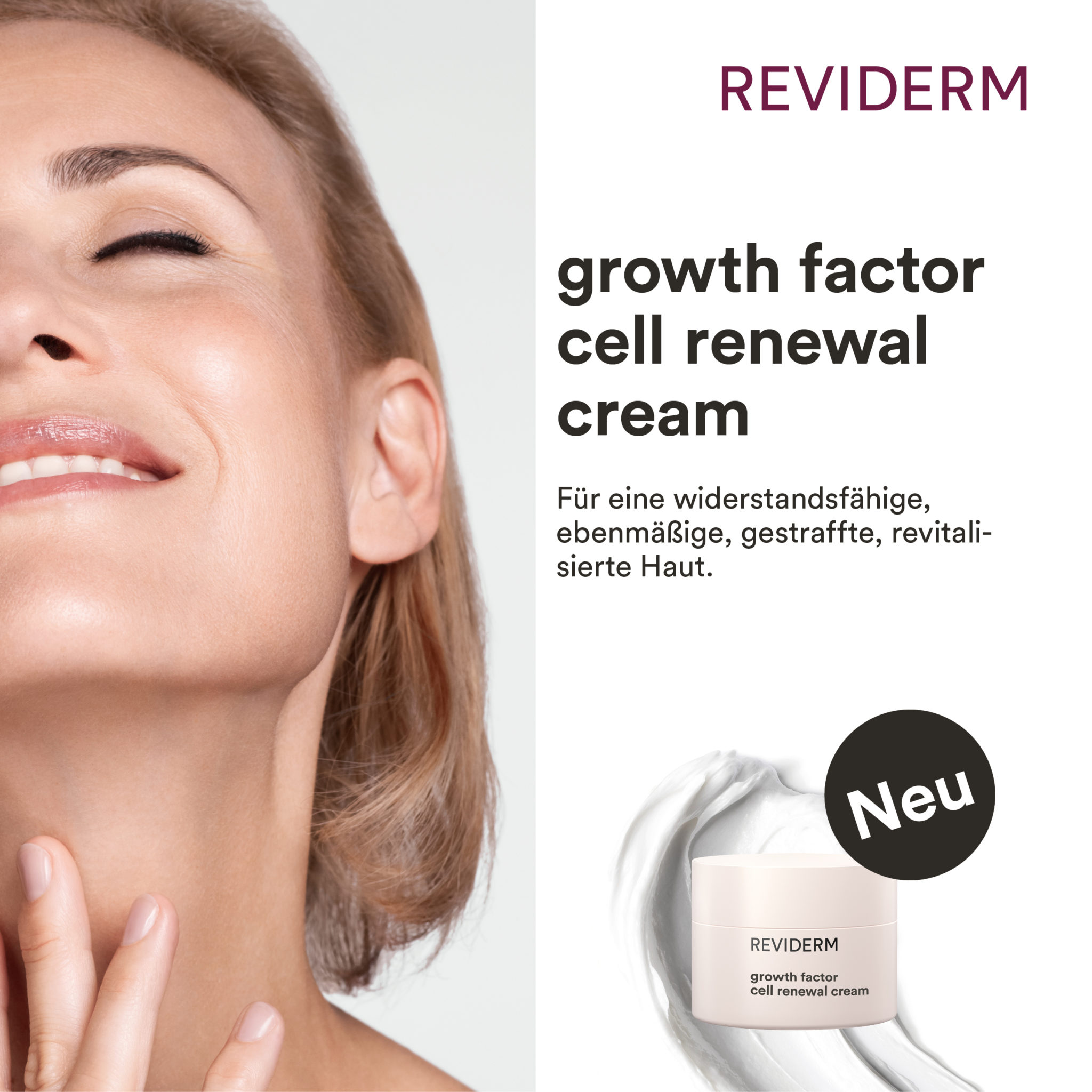 REVIDERM growth factor cell renewal cream | Zellaktivierende 24h-Creme mit Wachstumsfaktor-Komplex